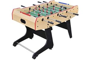 DE VES SPORT Devessport - Futbolín Plegable Ideal para Jugar con Amigos - Barras cromadas - Retorno de Bolas - Fácil de Guardar - Dispone de marcadores - Medidas: 137 x 74.5 x 86 Cm