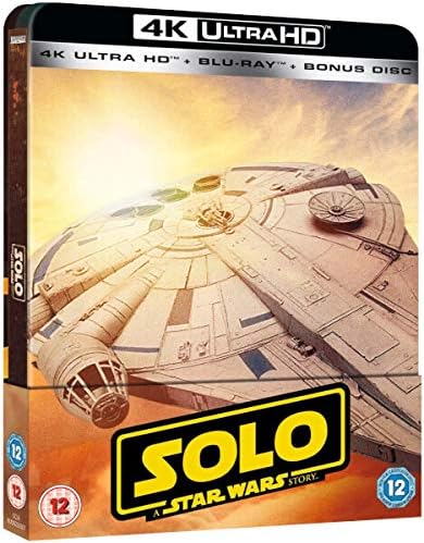 Solo: A Star Wars Story Steelbook 4K Ultra HD Includes 2D Version UK Exclusive Limited Edition Steelbook 3 Disks Region Free