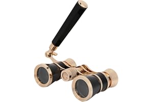 ANGGREK Binoculares para Ópera, 3X25 Ópera Telescopio Binocular Teatro Telescopio Portátil Teatro Ópera Gafas Binoculares para Mujeres Niñas Niños (Black)