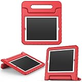 MoKo Funda para iPad 2 / 3 / 4 - Material EVA Lightweight Kids Shock Proof Protector Cover Case con Manija para Apple iPad 2 / 3 / 4 9.7 Pulgadas Tableta, Rojo