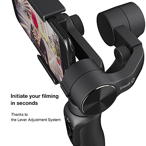 Zhiyun Smooth-Q Stabilizzatore a 3 assi per smartphone come iPhone Plus/7/6Plus/6,Samsung,Huawei and GoPro3/4/5 fino ad 200g/6