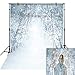 Price comparison product image Funnytree 5x7ft White Snow Winter Tree Road Photography Backdrop Christmas Bokeh Wonderland Background Snowflake Glitter Newborn Baby Portrait Photobooth Banner Party Decorations Photo Studio Props