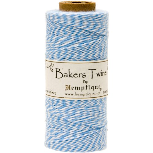 Cotton Baker's Twine Spool 2 Ply 410'/Pkg-Light Blue