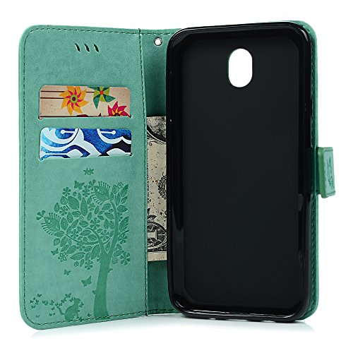 J7 Pro Lederh  lle YOKIRIN Wallet Case f  r Samsung Galaxy J7 Pro   J7 2017 J730  EU Ausgabe  Schutzh  lle Premium Druck Baum PU Leder Hardcase Handyh