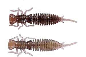 East Rain Larve Leurres Souples 5cm/6.2cm/8.5cm Leurres Artificiels Pêche Ver en Silicone Basse Pike Minnow Swimbait Jigging Appâts en Plastique