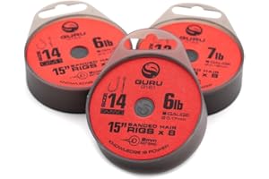 KORDA Guru SMWG 15" Bait Band Hair Rigs Barbless