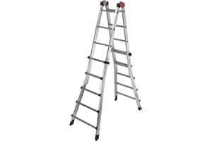 SCALA TELESCOPICA 5+5 PEPPINA - IN ALLUMINIO 10+10 - max 572 cm - Made in Italy GIERRE
