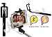 Selfie Stick Monopod With Wired Aux Cable Connectivity Compatible For Panasonic P66 Mega -Black RS.225.00