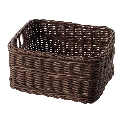Preisvergleich Produktbild IKEA GABBIG Korb in dunkelbraun; aus Rattan; (25x29x15cm)