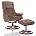 Produktbild Oriental Leather Co Ltd (Großbritannien) Chenille Textil Relaxsessel, Liegesessel “The Mandalay” mit Hocker, Nerzfarben