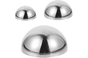 PLAFOPE 3Pcs Polished Mirror Decorative Hollow Half Balls Reflective Hemisphere Decor for Home and Garden Stylish Mirror Balls for Elegant Lighting and Ornamentation