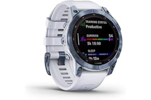 Garmin Fenix 7 Sapphire Solar Blanco Titanio Azul