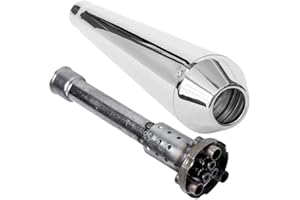 HIGHWAY HAWK Terminale di scarico moto cafe racer custom cromato Megaton, con db killer con sound modulabile.