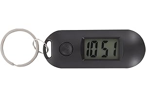 Toddmomy Portachiavi orologio da tasca portachiavi orologio digitale in plastica pendente per orologio portatile elettronico bianco