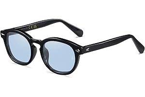 SHEEN KELLY Polarizzata Occhiali da sole vintage con lenti rotonde Eyewear uomo donna–Lenti colorate + Montatura TR90 – Unisex