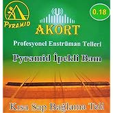 imece Akort Pramid Kısa Sap Bağlama-Saz Teli 0.18 + Tezene Hediye