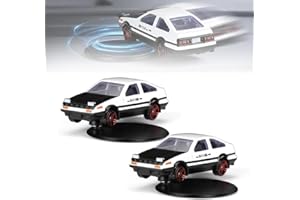 Cymwer Alloy Car Model AE86 Drift Tail Spin Car Ornament, Car Dashboard Decorations, Vehicle Turn and Follow Drift, Car Decorations Interior, for Car Lovers