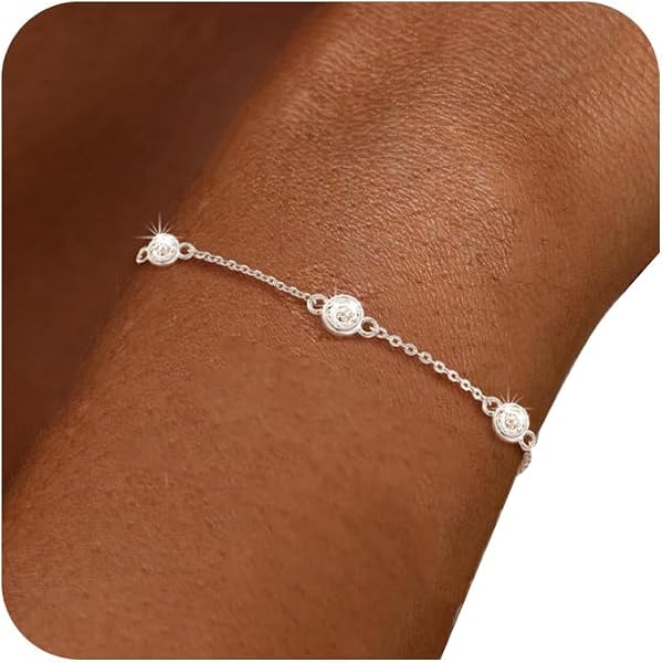 Set 3 Paia Orecchini A Fiore HEEYA In Argento 925 Con Zirconi 5A – 3/4/5 Mm, Ipoallergenici Con Confezione Regalo