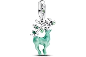 Feitery Christmas Charms et Perles pour Femme Charm Compatible avec les Bracelets et Colliers Pandora,Cadeaux de Noël