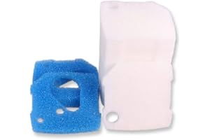 INGVIEE Compatible Mousse Filtrant Coussins de Ouate pour Eheim Professionel 4+ 250/250T/350/350T/600 et Pro 4e+ 350 (12x Blanc, 3X Bleu)
