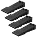 Produktbild Chefic Türstopper Gummi, 124mm stapelbar Super Rutschfeste Türstopper - ungiftig geruchlos Silikon Türkeil, perfekt auf den meisten Etagen (schwarz, 4-Pack)