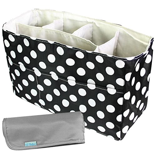 KF Baby Diaper Bag Insert Organizer (12 x 4.8 x 8 inch, Black) + Diaper Changing Pad Value Combo