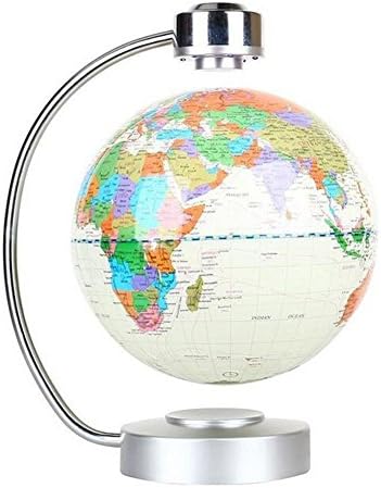 Magnetic Levitation Anti-gravity Levitation Rotating Earth Map Globe LED Light Educational Gifts Home Office Desktop Decoration , B