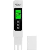 Aideepen TDS Meter, TDS/EC/Temperature 3 in 1 Drinking Water Test | LCD Backlight, Non-Slip Design, for Drinking Water, Swimm