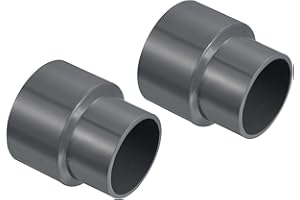 PATIKIL PVC Riduttore Tubo Raccordo 63x50mm, 3pz Dritto Giunto Adattatore Connettore, Grigio