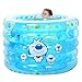Produktbild Aufblasbarer Airbag aufblasbarer Pool mit fünf Ringen Newborn Baby aufblasbarer Pool Home verdickte Kinder Schwimmbad Pool Planschbecken Runde Swimmingpool Vier Jahreszeiten Universal Transparent blau