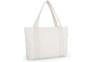 BOXSAM Women Handbag Tote Bag, Large 14 Inch Laptop Bags Shoulder Bag with Zipper Waterproof Lightweight Stylish Handbags for School Work Travel Shopping.…