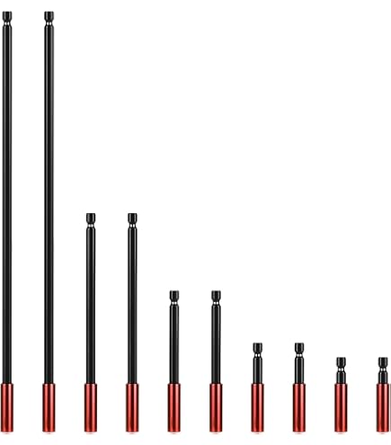 Broppe 3-delige Power Schroevendraaier Verlengstuk Adapter 1-4 Inch Zeskantschacht Dopsleutelbit Met Roterende Kleurencirkel