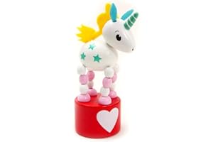 CRAFTY CAPERS Rainbow Unicorn Push Up Toy | Cracker Filler | Mini Gift