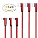 Produktbild Lightning Right angled Kabel für iphone, [3Pack 1m / 3.3ft] Lightning zu USB Kabel Geflochtene Nylon Power Sync Datenkabel für iPhone 8 7 7 Plus 6 6S 6S Plus Se 5S 5C 5, iPad 2 3 4 Mini, iPod