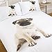 Produktbild Dreamscene Duvet Cover with Pillow Case 3D Pug Dog Animal Print - Single Size - Quilt Bedding Set by Dreamscene
