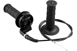 Alrens Gasgriff Griff Kabel Set, Motorrad Lenkergriffe 7/8" 22mm, Motorrad Gasgriff mit Kabel Gasklemme, Gasgriff Twist Grip Set für Lenker 50cc 90cc 110cc 125cc 140cc 150cc 200cc 250cc Pitbike