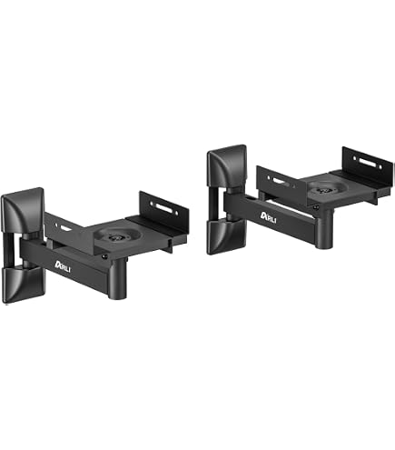 Lautsprecherhalterung Bis 36 Kg | Verstellbar & Schwenkbar | Für Wand, Decke Oder Regal | Set Mit 2 Halterungen