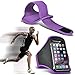 Price comparison product image I-Sonite (Purple) Adjustable Sweatproof/Water Resistent Sports Fitness Running Cycling Gym Armband Phone Case For Sony Xperia XZ2 Compact