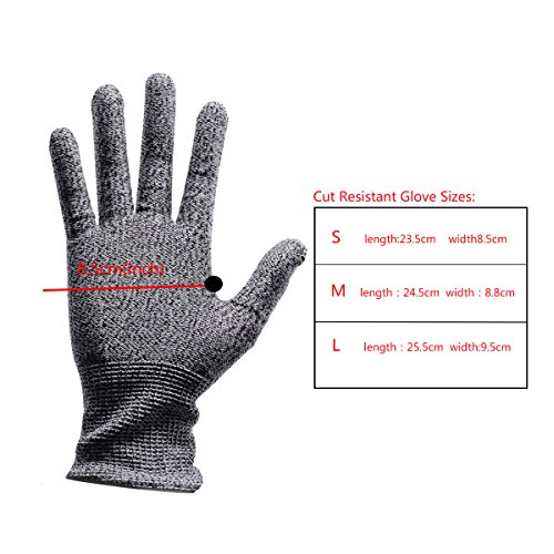 Xcellen Global Schneidresistente Handschuhe Nahrungsmittel Küche Level 5 Schutz beim Schneiden, Hacken, Pellen, Holzschnitzen, HG120M - 8