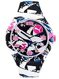 Puma Damen Analog Quarz Smart Watch Armbanduhr mit Silikon Armband PU103001022