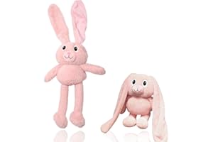 MAGIC SELECT Pluszowy Królik z Uszami Ciągnionymi. Zabawka prezentowa dla chłopców i dziewczynek. Wysuwane uszy i nogi. Wypchane zwierzęta