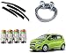 Auto Pearl Premium Quality Car Accessories Combo of Car Rain Wind Door Visor Side Window Deflector. & Car Tyre Air Alert Valve Cap Set of 4 Pcs. & Full Steel Towing Tow Cable 2000kgs 6mm Heavy Duty 4Mtr. For Chevrolet Beat Type-2 RS.1822.00