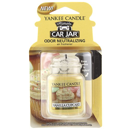 Yankee Candle 1220923E Vanille Cupcake Auto und Haus Lufterfrischer Car Jar Ultimate, Plastik, Gelb, 7.8 x 13.4 x 2.5 cm
