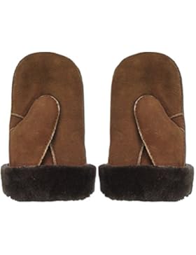 Engel Naturfelle Fäustlinge Lammfell braun