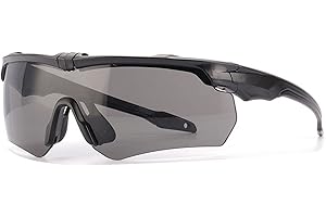 ZoliTime Occhiali da sole per fan dell'esercito Occhiali tattici per sport all'aria aperta Kit per 3 lenti militari antivento Tactica Eyeshield