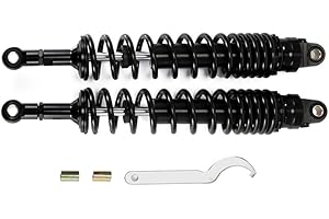 Hegeiisy 420mm 16.53 Zoll 8mm Feder Universal Motorrad Stoßdämpfer Hinterradaufhängung ATV Quad Scooter Dirt Bike für YZF R1 YZF R6 YZF 125 Schwarz