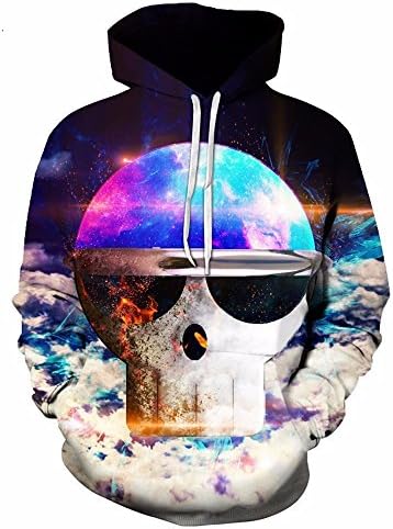 WDBAYXH 3D Hoodies Sweatshirt Galaxy Sudaderas Spring Harajuku Pullovers Plus Size Men Women Tracksuit Hip Hop,XL