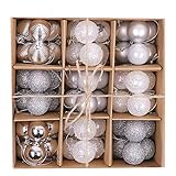 【WEIHNACHTSVERZIERUNGEN】 Diese Weihnachtskugeln sind leicht. Große Wahl für Weihnachtsbaum, Geländer oder Tisch Mittelstückdekoration, ein bezauberndes Weihnachtsfeiertagswunderland und Partyfreudige Atmosphäre schaffend.