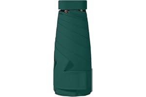 MUNSKT Parasol podróżny, 6 żeber mini parasol podróżny składany parasol przeciwsłoneczny wiatroszczelny parasol przeciwdeszczowy mocny lekki mały kompaktowy damski parasole mały parasol anty-UV na