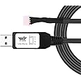 WitMotion USB to RS232 UART Converter Cable with CH340 Chip, Terminated by 4 Way Female Socket Header, Serial Adapter (1m/3.28ft, Black), Windows 10,8,7, Linux MAC OS